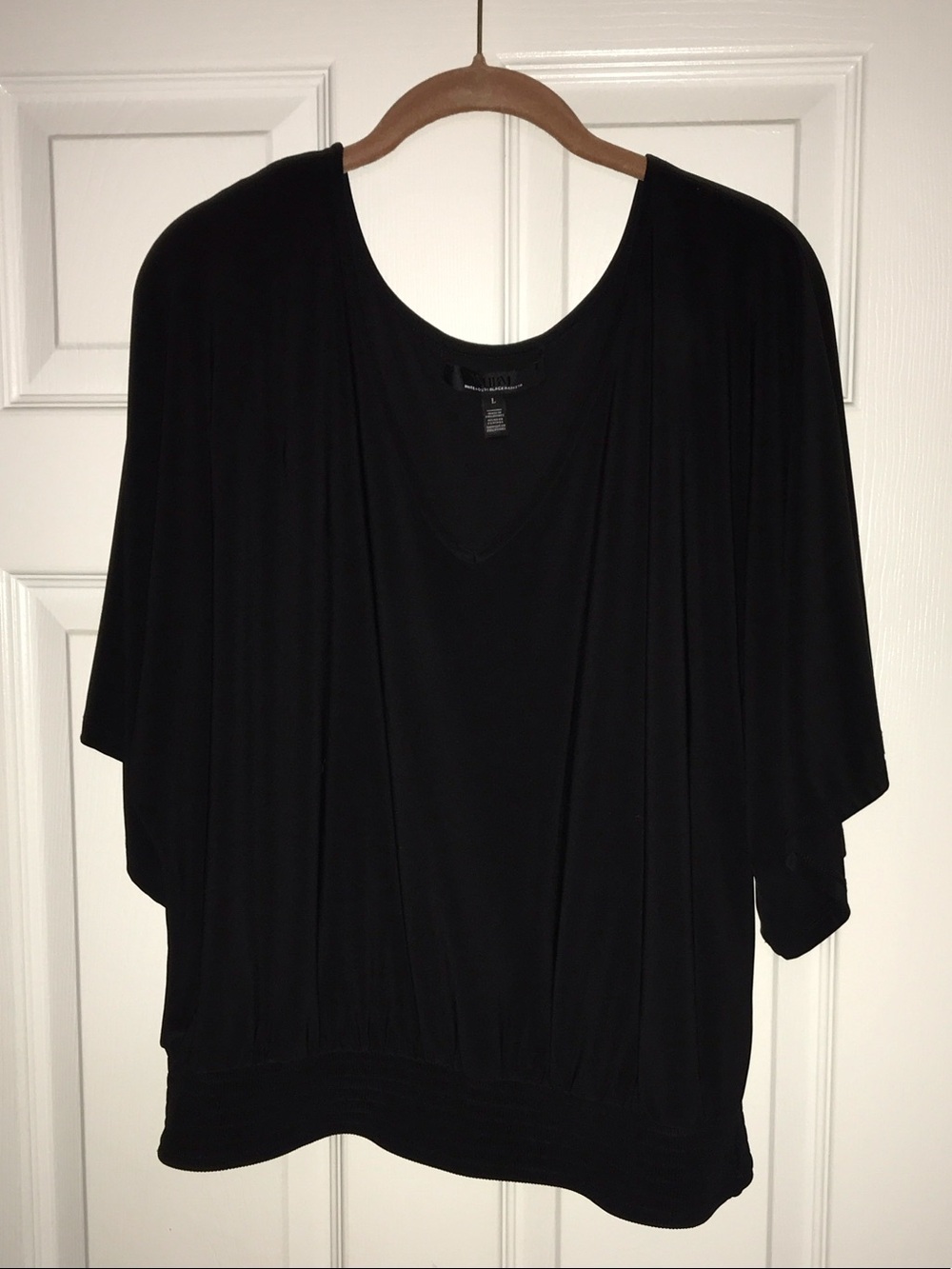 White House Black Market Black Dolman Sleeve Tunic